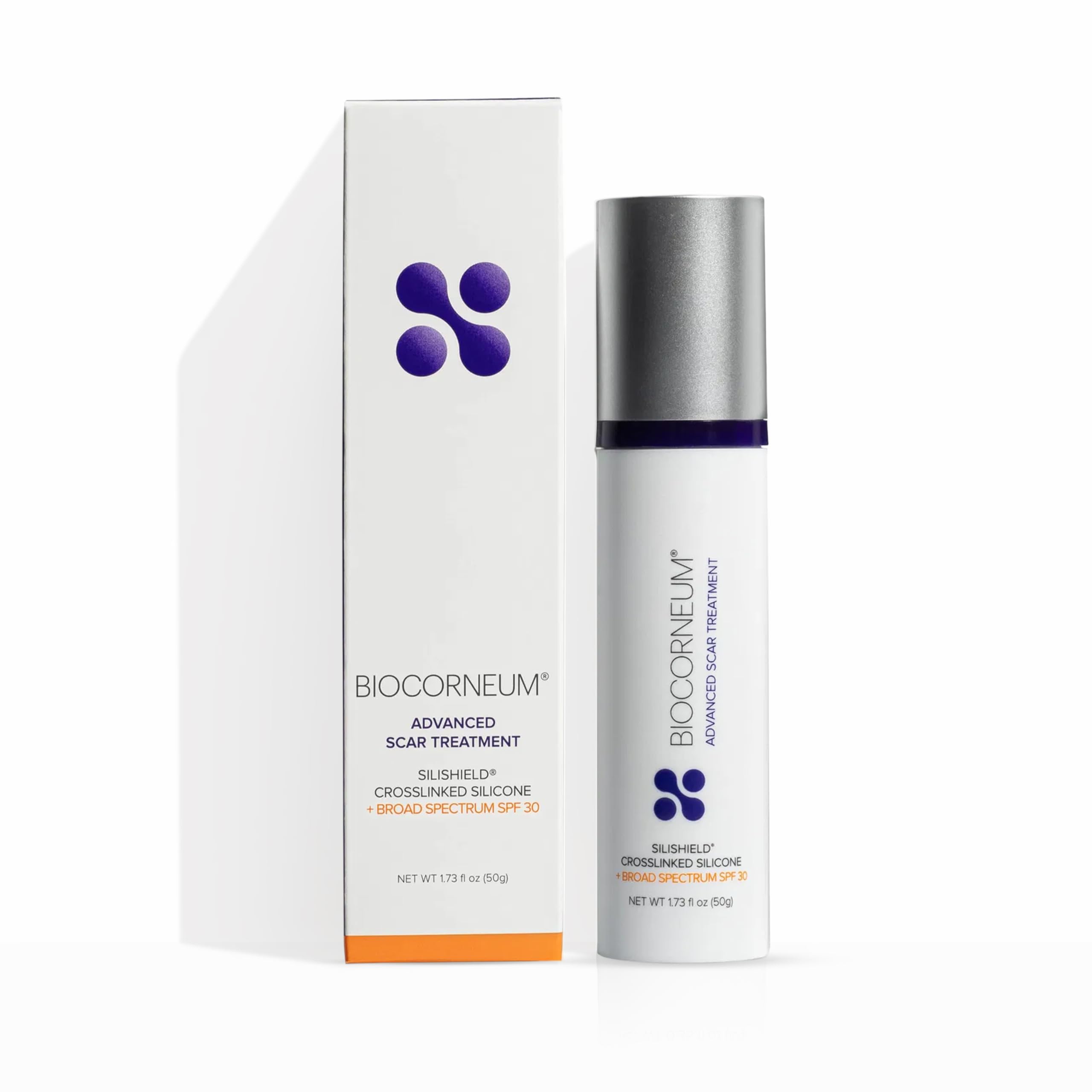 Biocorneum Silicone Scar Gel with SPF 30, Fast-Drying Scar Cream, 10g | Advanced Scar Treatment with Silishield®, Water Resistant Silicone Gel for Scars New & Old, Scar Cream for Surgical Scars