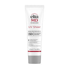 EltaMD UV Sheer Face and Body Sunscreen SPF 50+,Oil Free,No White Cast Sunscreen for Face and Body,Zinc Oxide Formula,3.0 oz Tube,(Pack of 2)