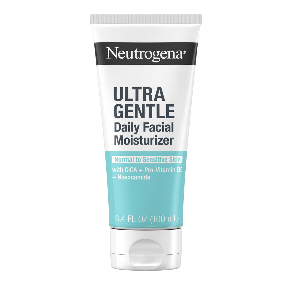 Neutrogena Ultra Gentle Daily Face Moisturizer, Fragrance-Free, 3.4 fl. oz | Suitable for Sensitive Skin, Vitamin B3, Pro-Vitamin B5, Vitamin E, Hydrating Moisturizer