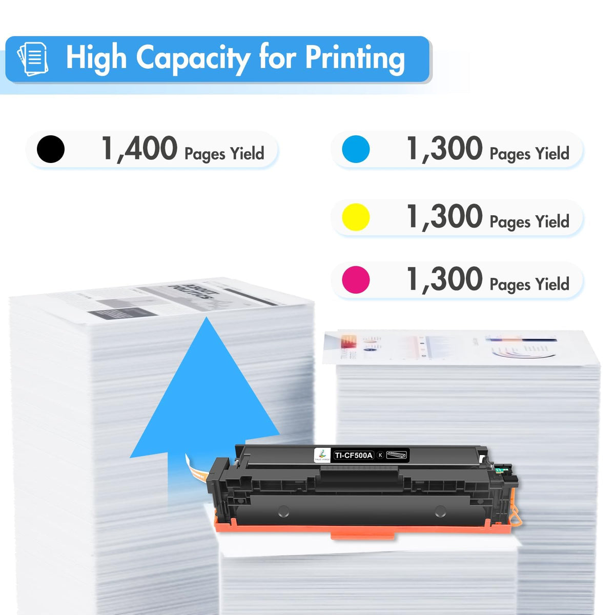 202A M281fdw Toner Cartridges for HP 202 202X CF500A CF500X 4 Pack