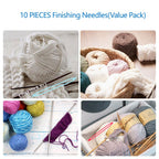 Large Eye Finishing Yarn Needles for Sewing Weaving in Ends,Knitting Crochet Darning Tapestry Plastic Needles for Thick Bulky Yarn