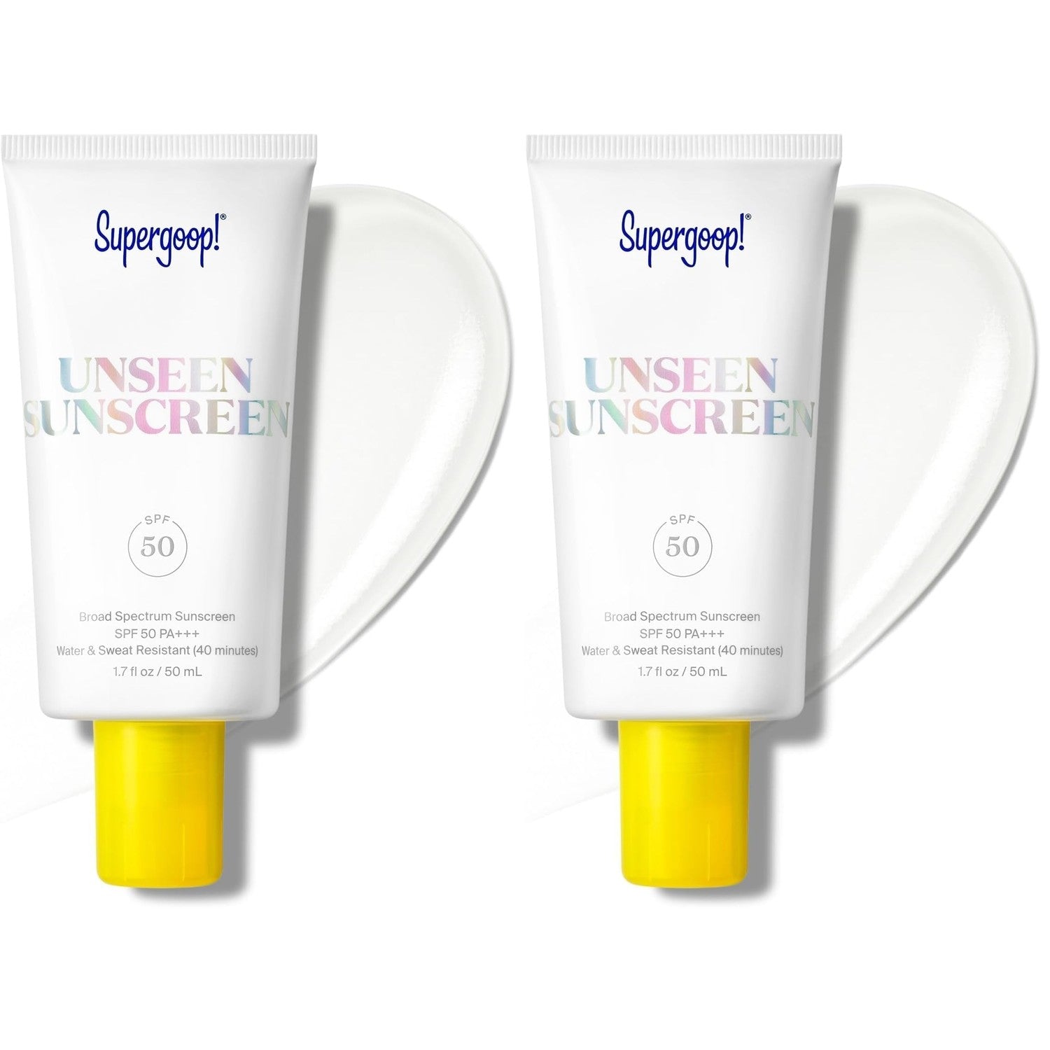 Supergoop! Unseen Sunscreen - SPF 50 - Clear & Invisible Face Sunscreen + Broad Spectrum + Makeup-Gripping Primer - Weightless, Scentless, Oil Free