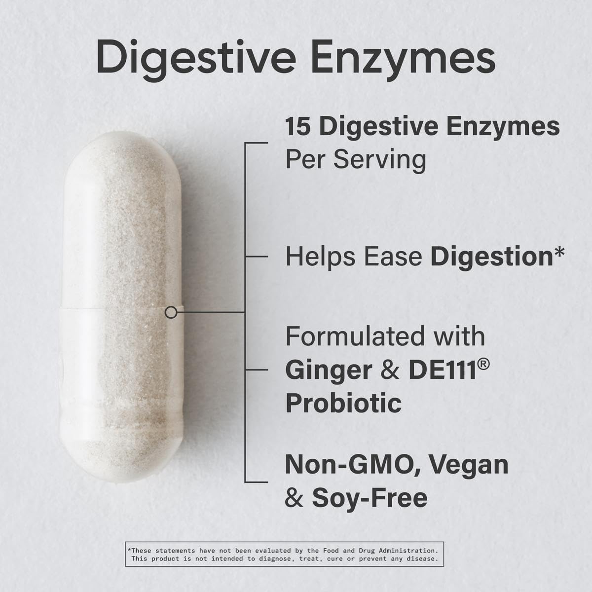 Sports Research® Digestive Enzymes w/Probiotics, 90 Veggie Caps | 15 Enzymes + Ginger to Help Ease Digestion of Dairy, Protein, Sugar & Carbs | Non-GMO, Vegan Friendly, 90 Servings