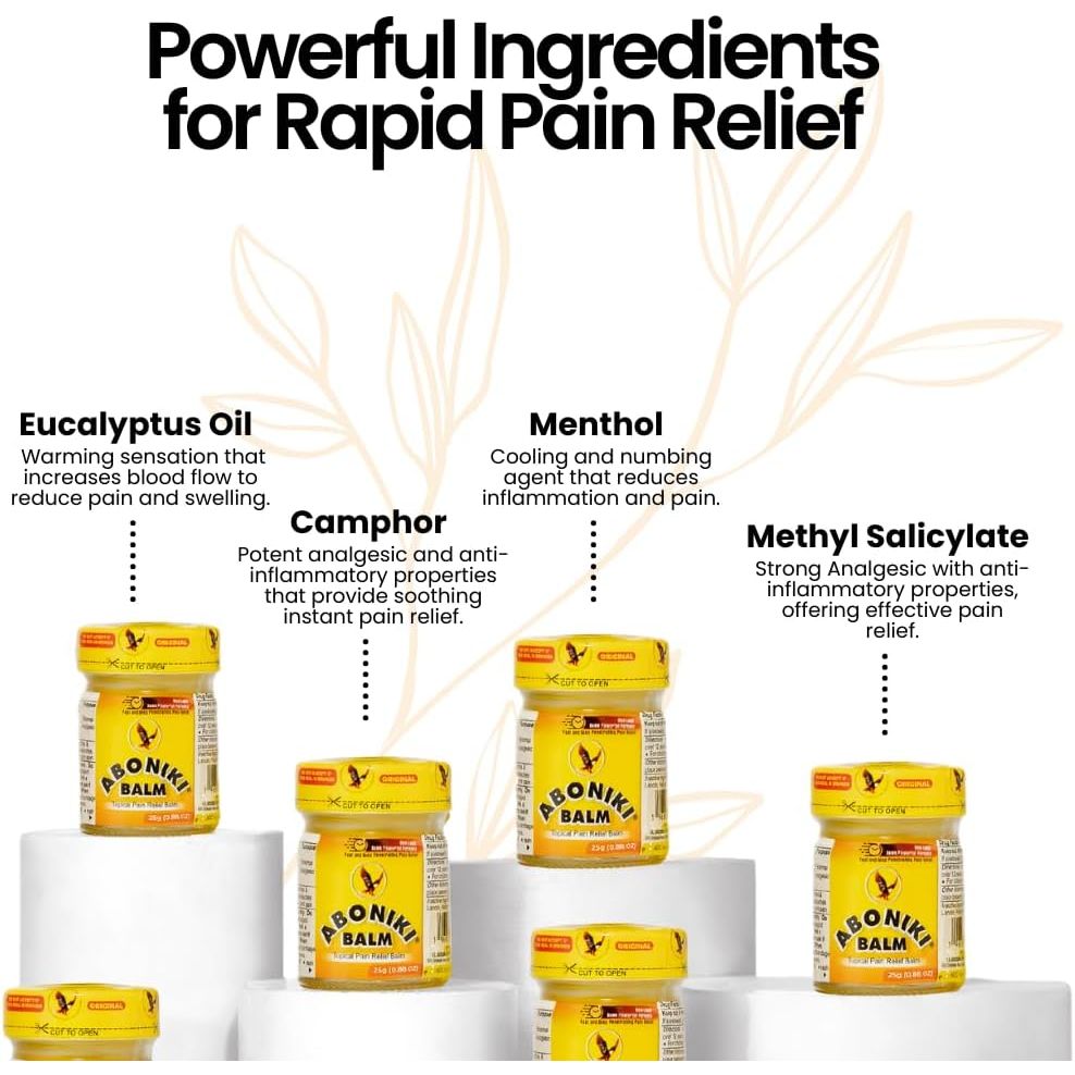 Buy now Aboniki Balm (2 Jars) â€“ Powerful Topical Pain Relief Balm for Sore Muscles and Joints. Anti-Inflammatory Muscle Rub for Lower Back, Knee, Neck, Shoulder. at indiglob india