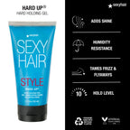 SexyHair Style Hard Up Hard Holding Gel | Extreme Hold | Non-Flaking Formula | All Hair Types