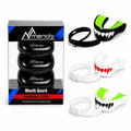 MENOLY 3 Packs Kids Youth Mouth Guard with Strap for Football - Mouth Guard Football Age 6-10 with Cases for Boxing, Lacrosse, Hockey, Basketball, MMA, Wrestling and Other Contact Sports Age 7-12