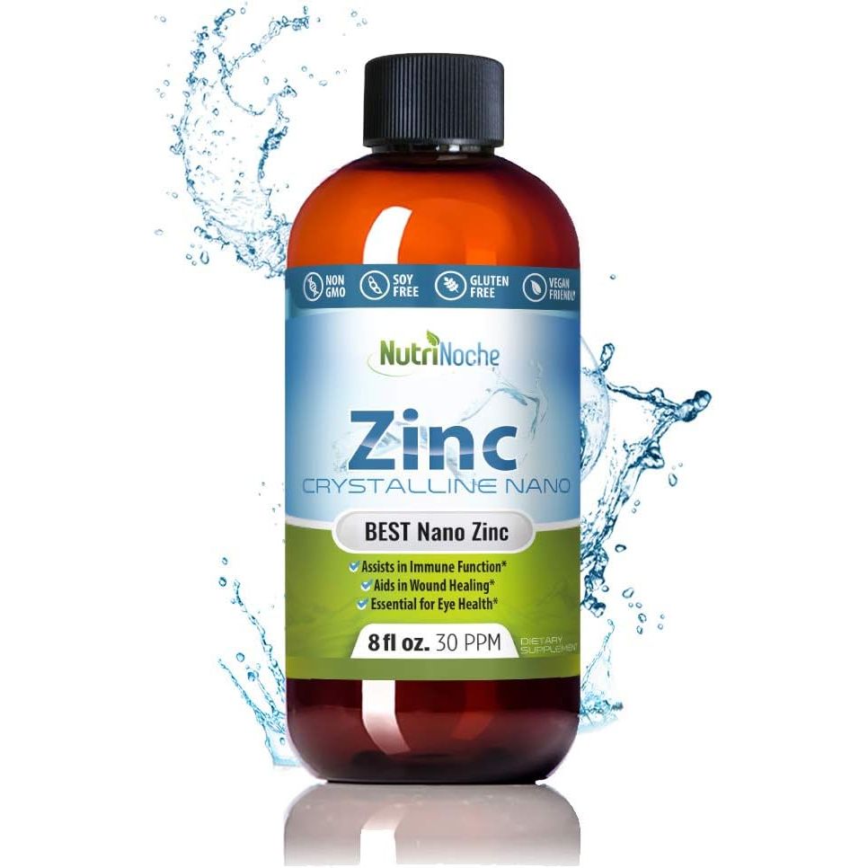 Buy now Liquid Zinc Supplement by Nutrinoche: Organic Liquid Drops - Ionic Zinc and Picolinate Alternative - 99.99% Ultra Pure Crystalline Nano Particles - for Adults and Children - (8 oz) at indiglob india