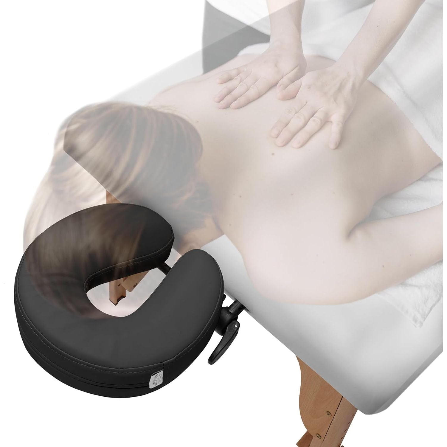 Buy now Saloniture Adjustable Massage Table Face Cradle and Pillow 3" Foam - Black at indiglob india
