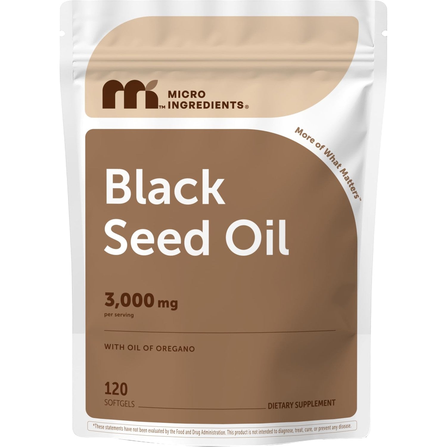 Micro Ingredients Black Seed Oil Softgels, 3,000mg, 240 Count | 2-in-1 Formula with Oil of Oregano, Carvacrol & Thymoquinone | Plant Based, Non-GMO