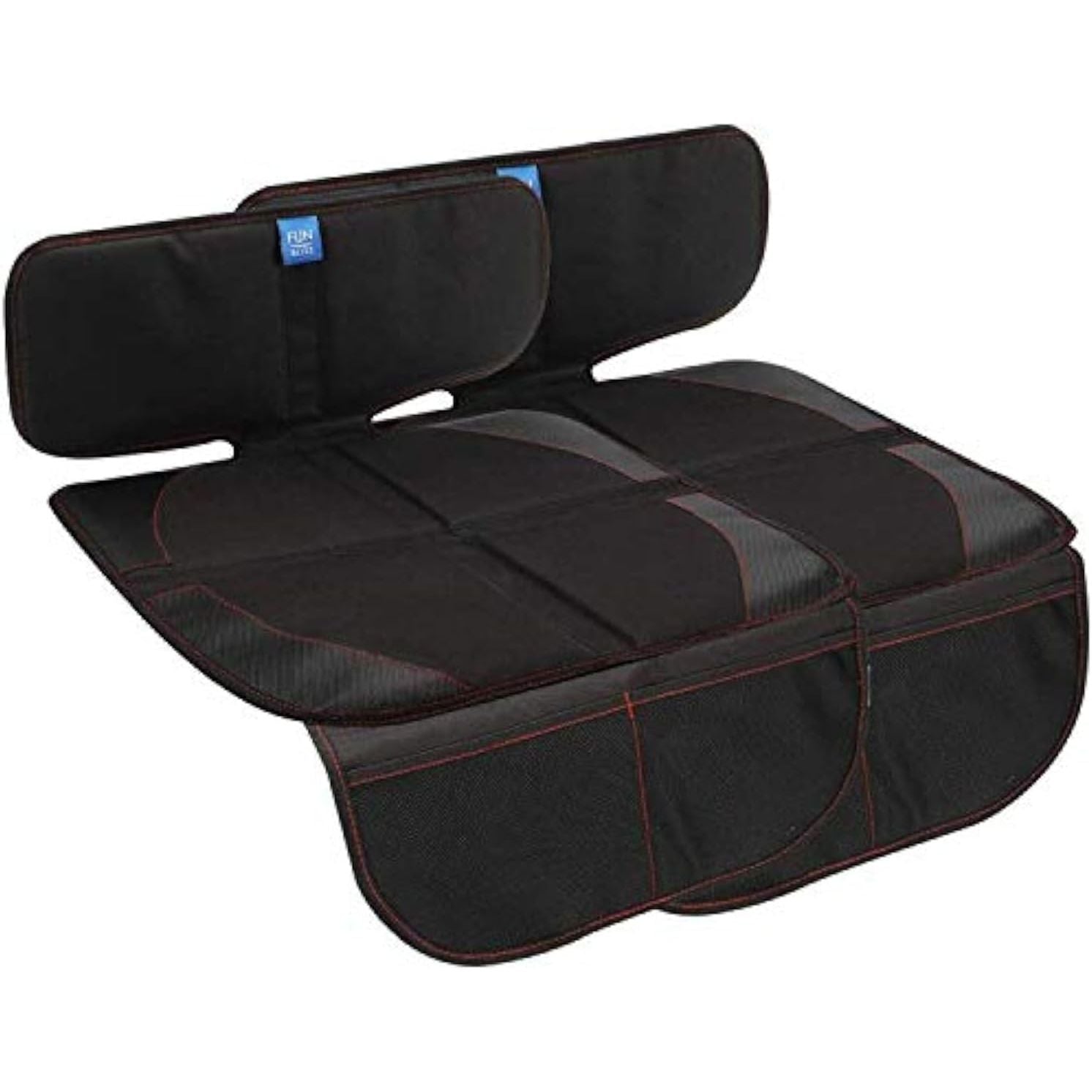 Buy now funbliss Car Seat Protector for Child Car Seat,Auto Seat Cover Mat for Under Carseat with Thickest Padding to Protect Leather & Fabric Upholstery,PVC Leather Reinforced Corners FB2003-2BLACK at indiglob india