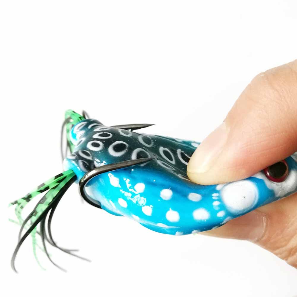5pcs Frog Lure Ray Frog Topwater Fishing Crankbait Lures/Artificial Soft Bait 5.5CM 8G Soft Tube Bait,Especially for Bass Snakehead,Freshwater Soft Bai Musky Tackle Box Spitted weedless bas