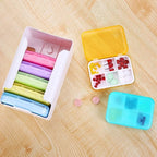 Buy now 7 Piece Set Pill Organizer 6 Times a Day, Weekly Daily Travel Medicine Organizer Portable 7 Day 42 Compartments Pill Box with Moisture-Proof Pill Case Travel Pill Container for Vitamins,Supplements at indiglob india