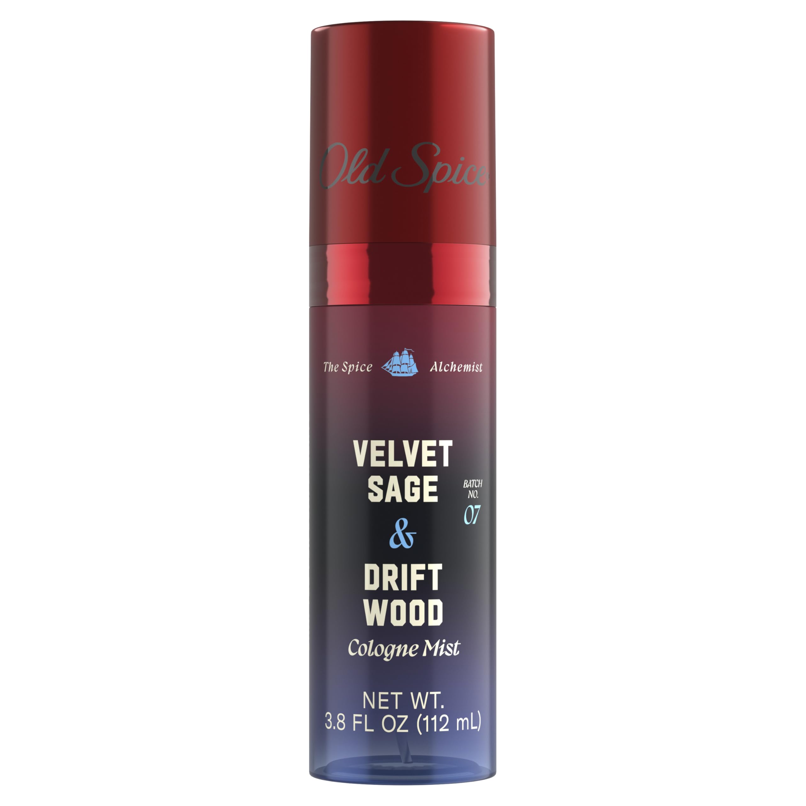 Old Spice Cologne Mist for Men, The Spice Alchemist Collection, 24/7 Cologne Infused Scent, No Trade Off Formula, Free of Parabens & Phthalates, Velvet Sage + Driftwood Scent, 3.8 oz