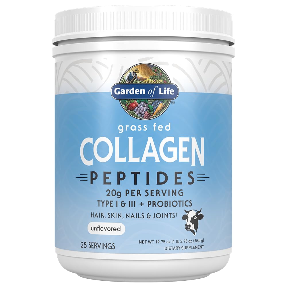 Buy now Garden of Life Grass Fed Collagen Peptides Powder Unflavored Collagen Powder for Women Men Hair Skin Nails Joints, Hydrolyzed Collagen Protein Supplements, Collagen for Women & Men, 14 Servings at indiglob india