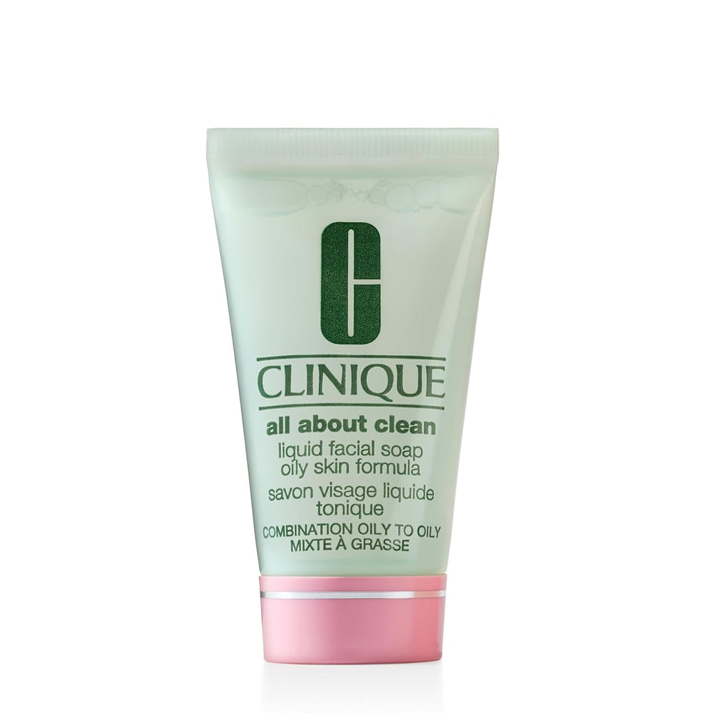 Buy now Clinique 3-Step All About Clean Liquid Facial Cleanser Soap For Oily Skin | Types 3 + 4 1 Fl Oz - Mini Travel Size at indiglob india