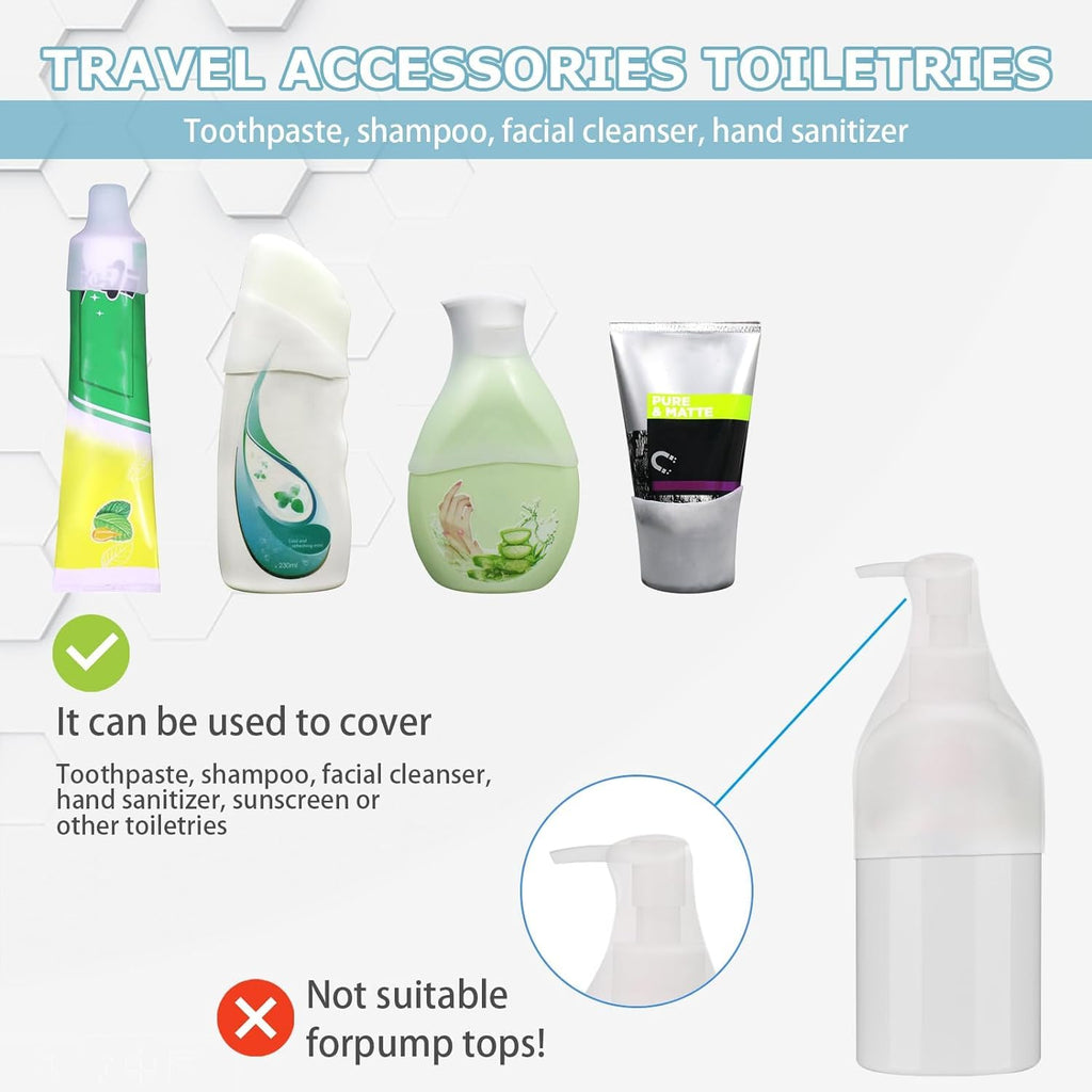 Buy now 8 Pack Silicone Bottle Covers for Travel, Cruise Must Haves, Travel Essentials for Women Men, Travel Size Toiletries, Cruise Ship Essentials, Travel Accessories Luggage, Elastic Sleeves Leak Proofing at indiglob india