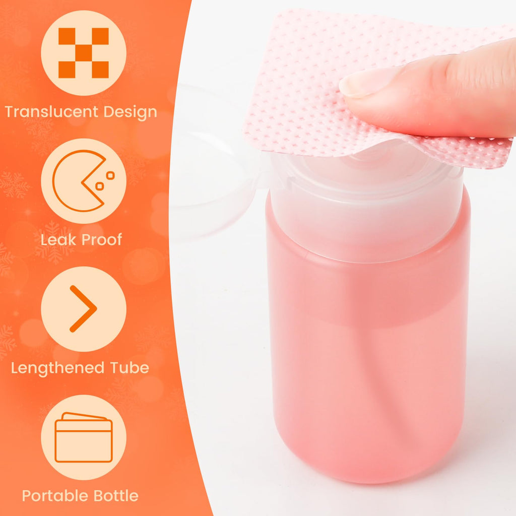 400PCS Lint Free Nail Wipes with Dispenser - Gel Nail Polish Remover Wipes with Acetone Dispenser,Lash Extensions Glue Cleaning Wipe with 1PCS Empty Pump Dispenser Bottle Nail Supplies