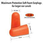 Mack’s Maximum Protection Soft Foam Earplugs – 40 Pair, 33 dB Highest NRR – Comfortable Ear Plugs for Sleeping, Snoring, Loud Concerts, Motorcycles and Power Tools | Made in USA
