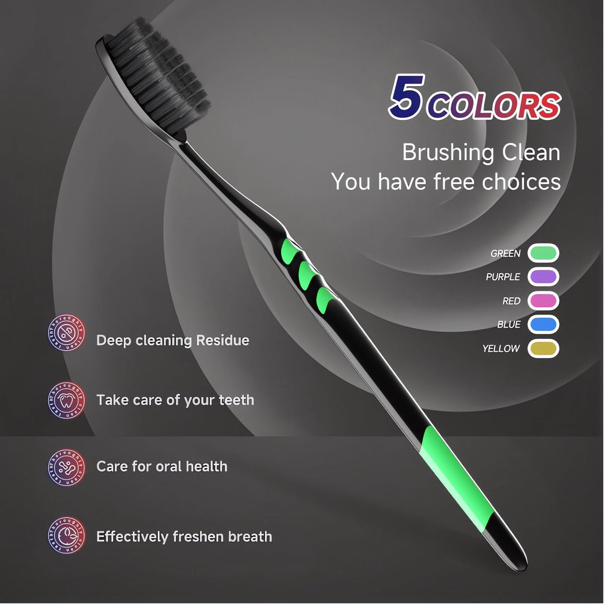 50 PCS Individually Wrapped Bulk Toothbrush Pack, Disposable Soft Bristle for Adult or Kid, Ergonomic Handle, Perfect for Travel, Hotel, Donation