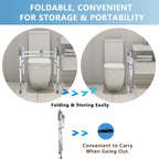 WeHwupe Toilet Safety Rail for Seniors, Height & Width Adjustable Frame