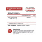 NutriFlair Apple Cider Vinegar Capsules with Mother 1600mg, 120 Capsules