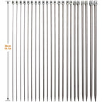 Buy now Knitting Needle Set, 22PCS 2mm(B)-8mm(L) Straight Single Pointed Stainless Steel Sweater Needles Set(11Pair-11 Size,9.8 inch) with Locking Stitch Makers Large-Eye Needles Measure Tape (36CM) at indiglob india