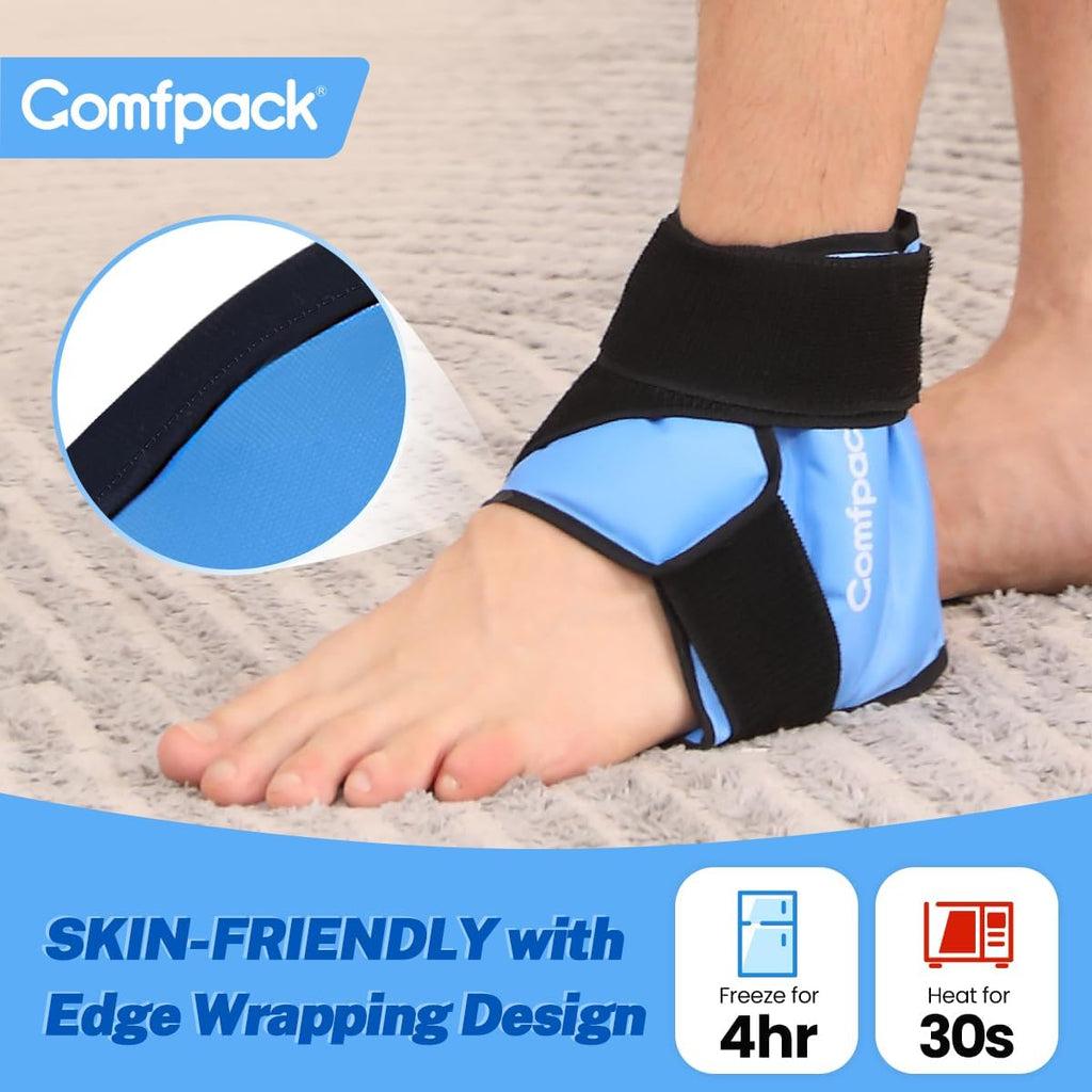 Buy now Heel Ice Pack Wrap for Plantar Fasciitis Relief, Ankle Ice Pack Wrap for Swelling, FSA Eligible, Reusable Gel Cold Pack for Foot Pain Relief, Achilles Tendonitis, Ankle Sprain, Heel Pain at indiglob india