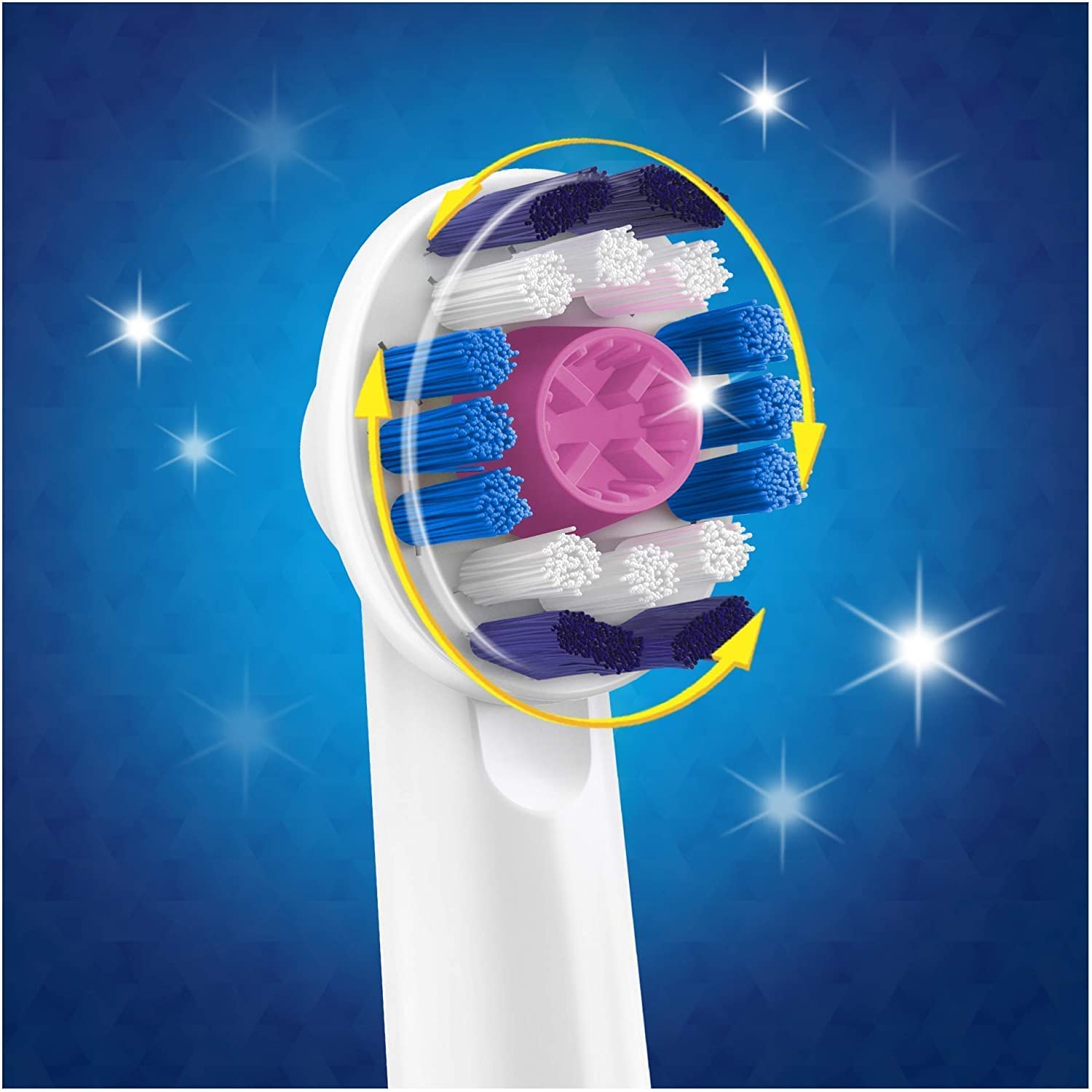 Buy now Oral-B 3D White Toothbrush Heads Pack of 4 Replacement Refills for Electric Rechargeable Toothbrush at indiglob india