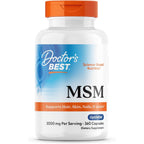 Buy now Doctor's BEST MSM, Supports Hair, Skin, Nails, & Joints, Non-GMO, Gluten Free, 3000 mg Per Serving, 360 Capsules 360 Count (Pack of 1) Unflavored at indiglob india