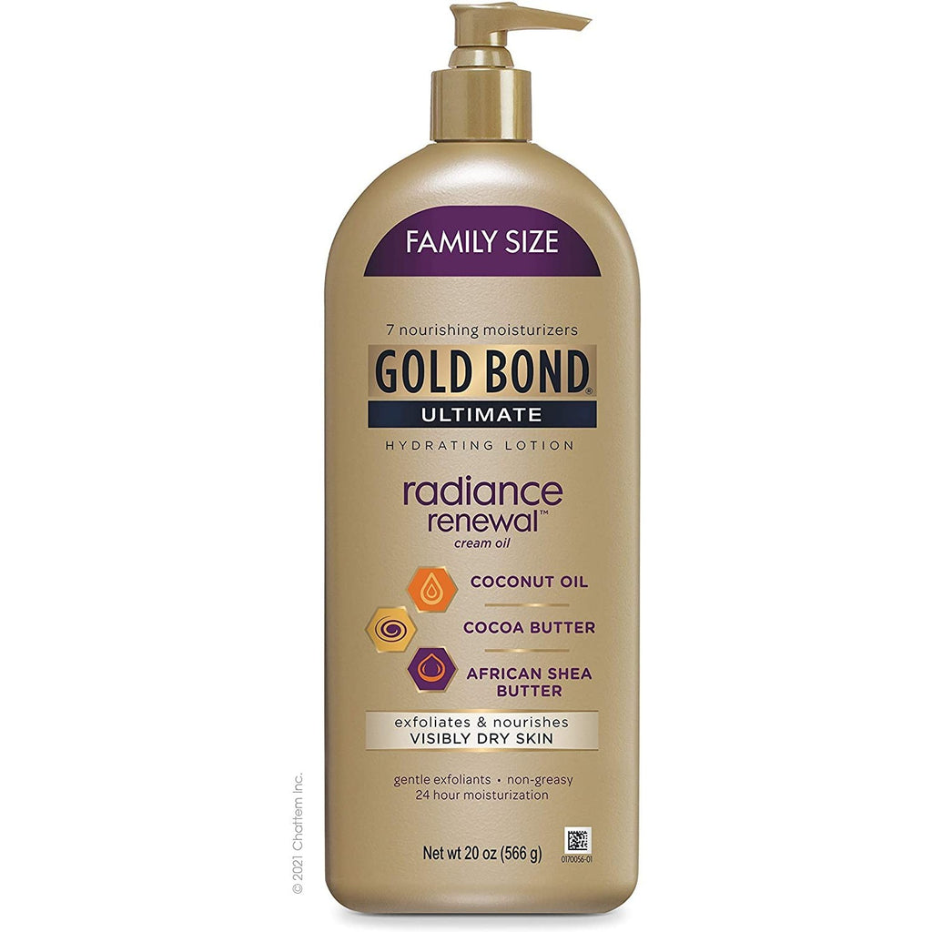 Gold Bond Cocoa Butter Glow Daily Hydrating Lotion for Gifting, 14 Oz | Body lotion with Shea Butter, Cocoa Butter & Coconut Oil, dermatologist-tested, no parabens, phthalates, dyes, 24hr moisture