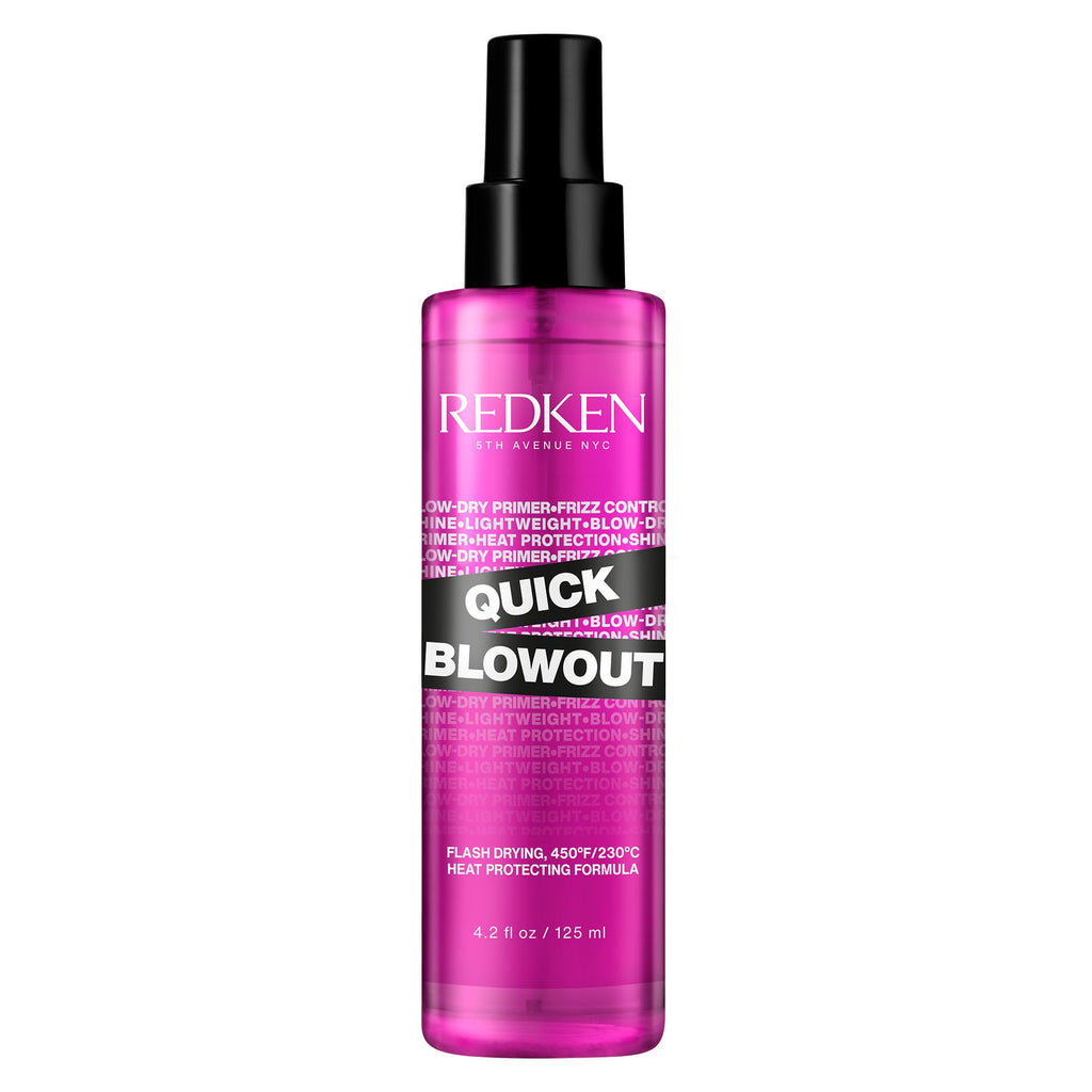 Redken Quick Blowout Heat Protectant Spray For All Hair Types - Smooths & Adds Shine, Lightweight Blowdry Styling Primer with Heat Protection