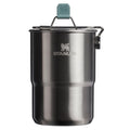 Stanley Wildfare Go 4-Piece Stainless Steel Two Cup Cook Set | 32 oz Pot and Lid with Fold & Lock Handle | 2 Stacking Cups | Camping Essentials for Your Camp Kitchen | BPA-Free | Shale + Charcoal