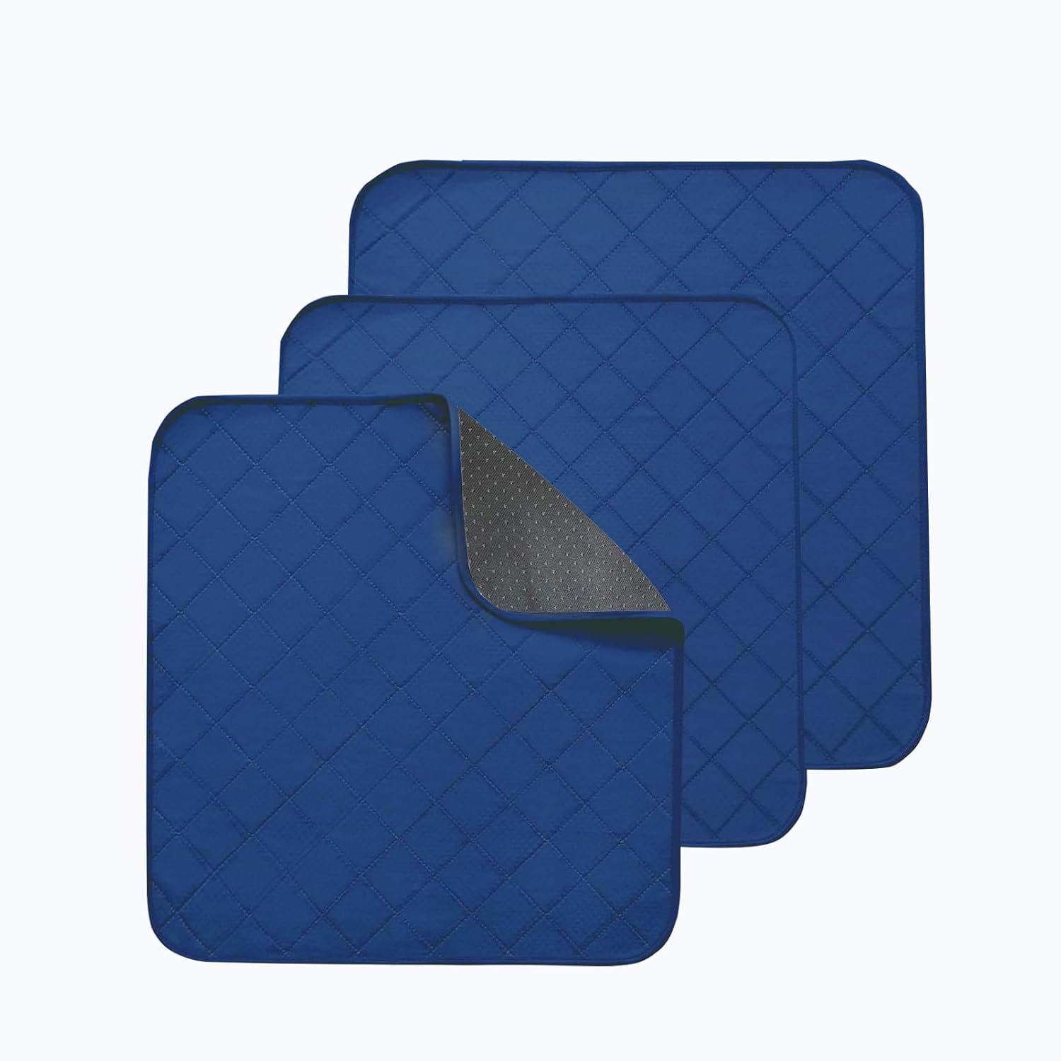 Buy now RIQINXIN Washable Incontinence Chair Pads 3pcs Waterproof Seat Protector Pads for Wheelchair Armchair Adults21x22in (Beige) Navy Blue at indiglob india