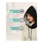Buy now Radia Smart® EMF Protection Hood, Faraday Hat, 5G Blocking, RF Shielding, WiFi Shield, Brain Coat, Black at indiglob india
