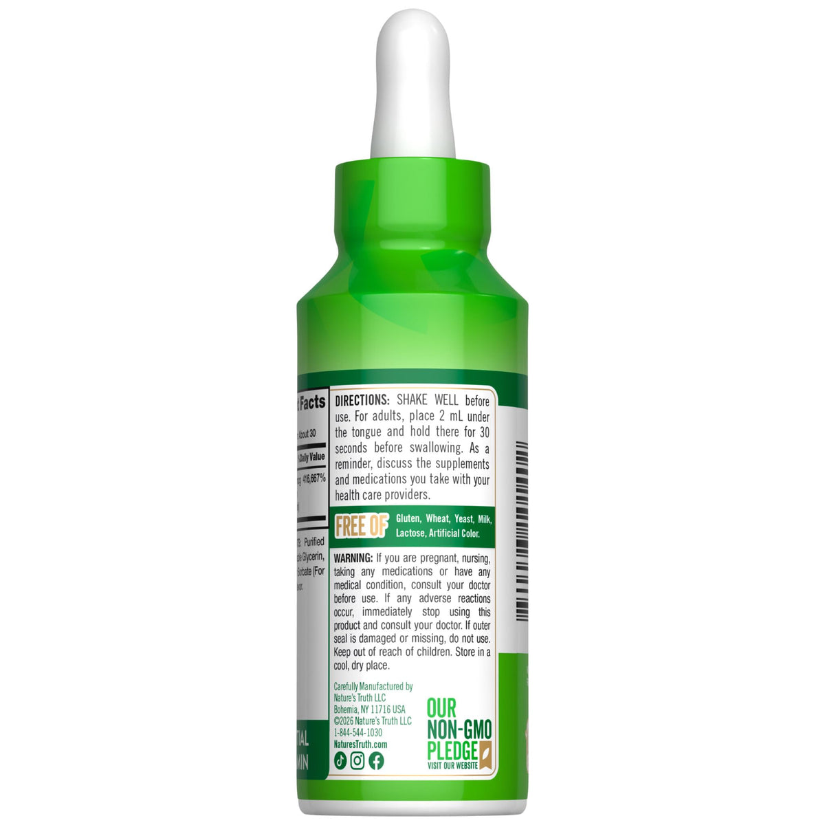 Nature's Truth B12 Sublingual Liquid Drops | 10,000 mcg | 2 oz