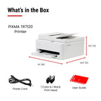 Canon PIXMA TR7120 Wireless Color Inkjet Printer, Duplex Printing, White – Home Printer with Copier/Scanner, Auto Document Feeder, Compact Design, Intuitive Control Panel
