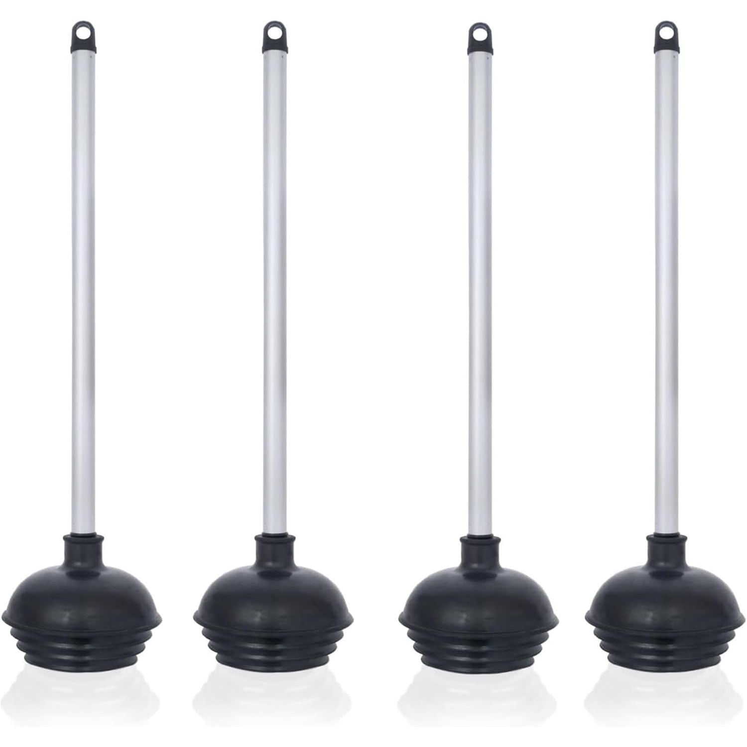 Buy now NEIKO 60166A Toilet Plunger with Patented All-Angle Design, Heavy-Duty Toilet Bowl Plunger with Aluminum Handle, Bathroom Necessity, Black, 1-Pack 4 Pack Plunger at indiglob india