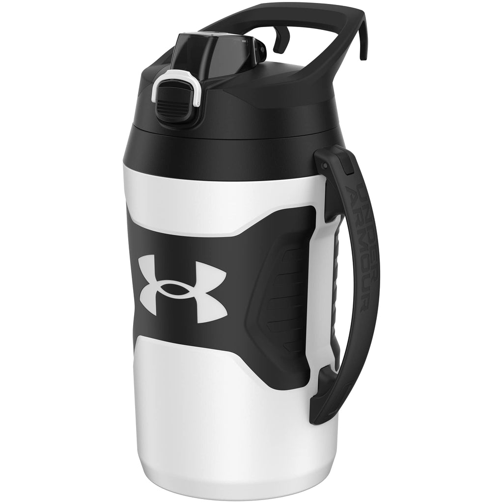 Buy now Under Armour Half Gallon Water Bottle Insulated, 64oz Insulated Water Bottle with Handle, Fence Hook, Leak Resistant, for Baseball, Football & More, Academy/Black at indiglob india