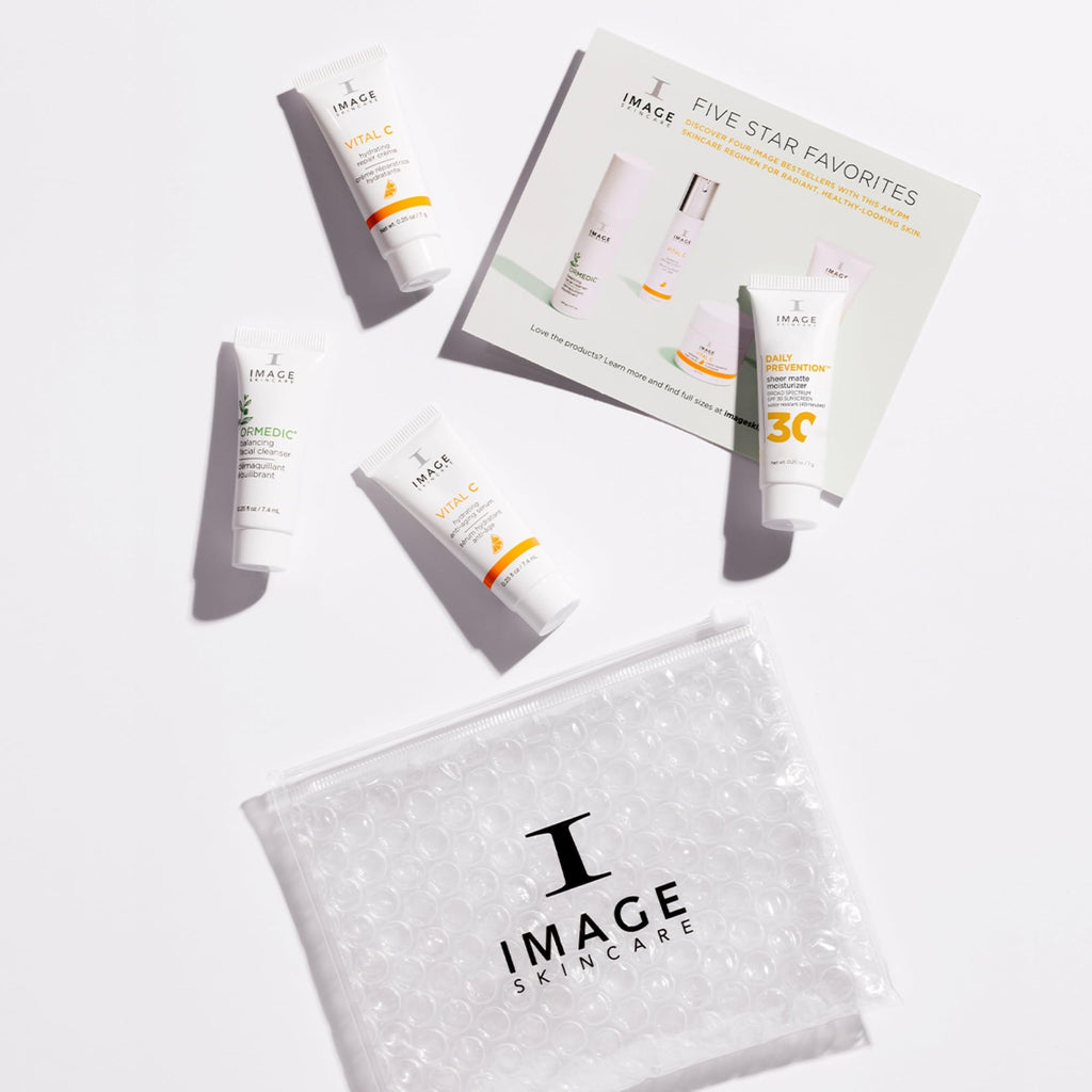 Buy now IMAGE Skincare, Five Star Favorites Introductory Skin Care 4 Step Regimen Set for Brighter, Healthier Looking Skin, Travel Size at indiglob india