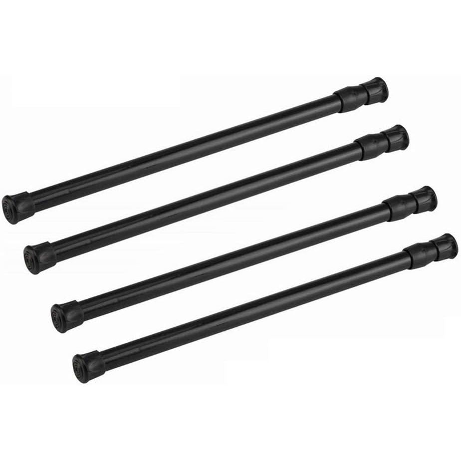 Buy now Tension Rods, 4 Pack 15.7-28 Inches Adjustable Spring Steel Cupboard Bars Tension Curtain Rod Shower Rod Extendable Width 11.8-20 inch Black at indiglob india