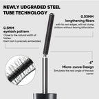 JUDYDOLL Waterproof Mascara features upgraded steel tube technology for curling and lengthening lashes with precision.
