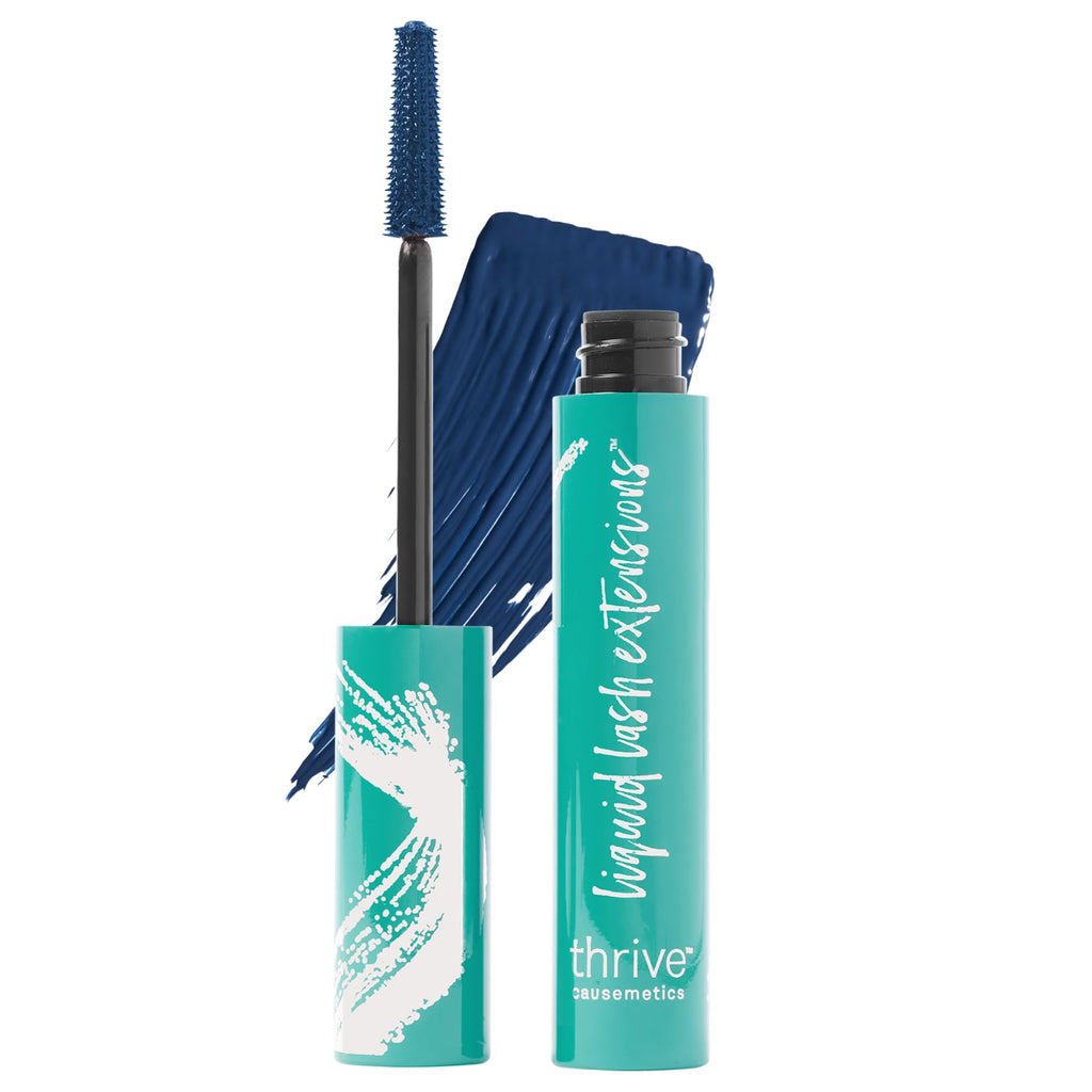 Thrive Causemetics Liquid Lash Extensions Mascara, Brown Black Shade | Tubing Formula Lengthens, Volumizes & Curls, Smudge Proof, Washable, No Clumping or Flaking, Cruelty Free, Crystal Shade
