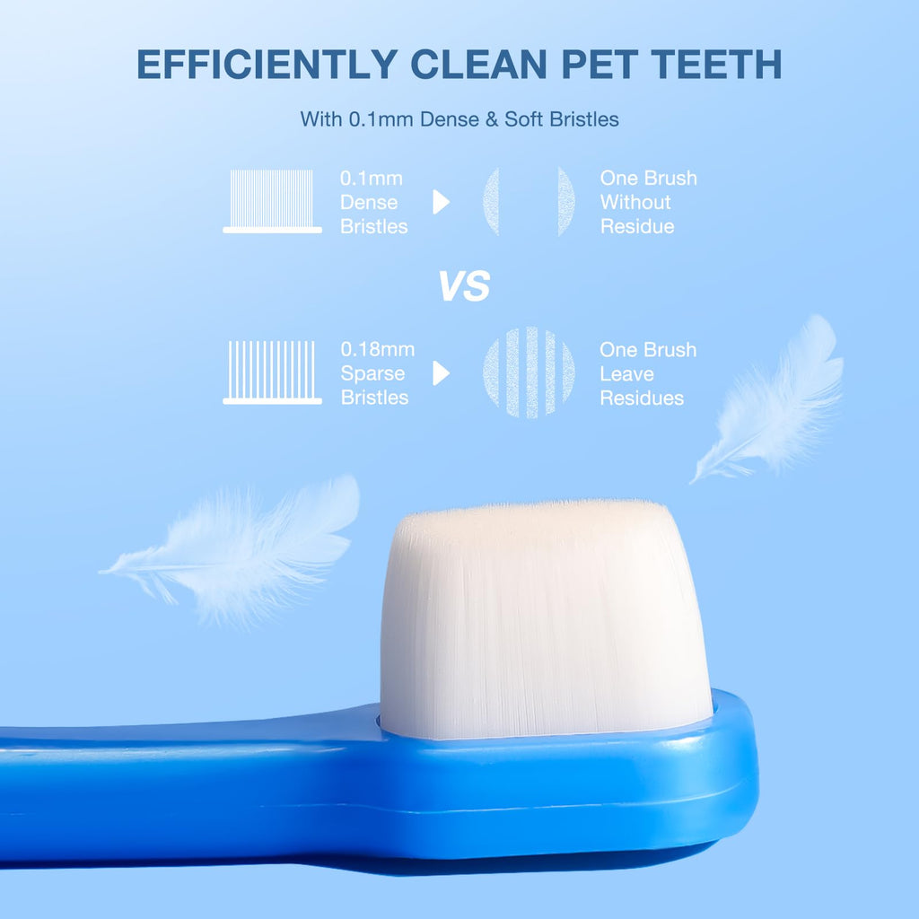 Ultra Soft Nano Dog Toothbrush Kit for Small Breed Pet 3 Styles