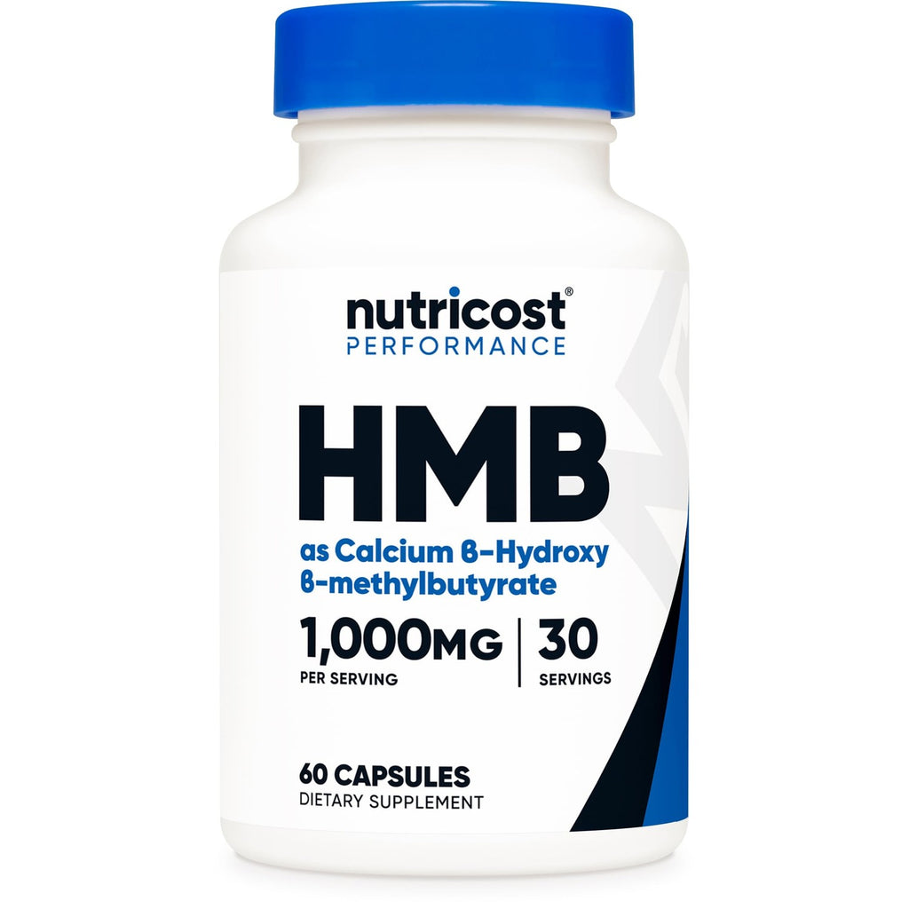 Nutricost HMB (Beta-Hydroxy Beta-Methylbutyrate) 1000mg, 120 Capsules | 500mg Per Capsule, 60 Servings - Gluten Free and GMO-Free