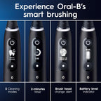 Buy now Oral-B iO Deep Clean + Protect Rechargeable Electric Toothbrush, Black, iO Series 7, 2 Replacement Brush Heads, Charging Travel Case at indiglob india
