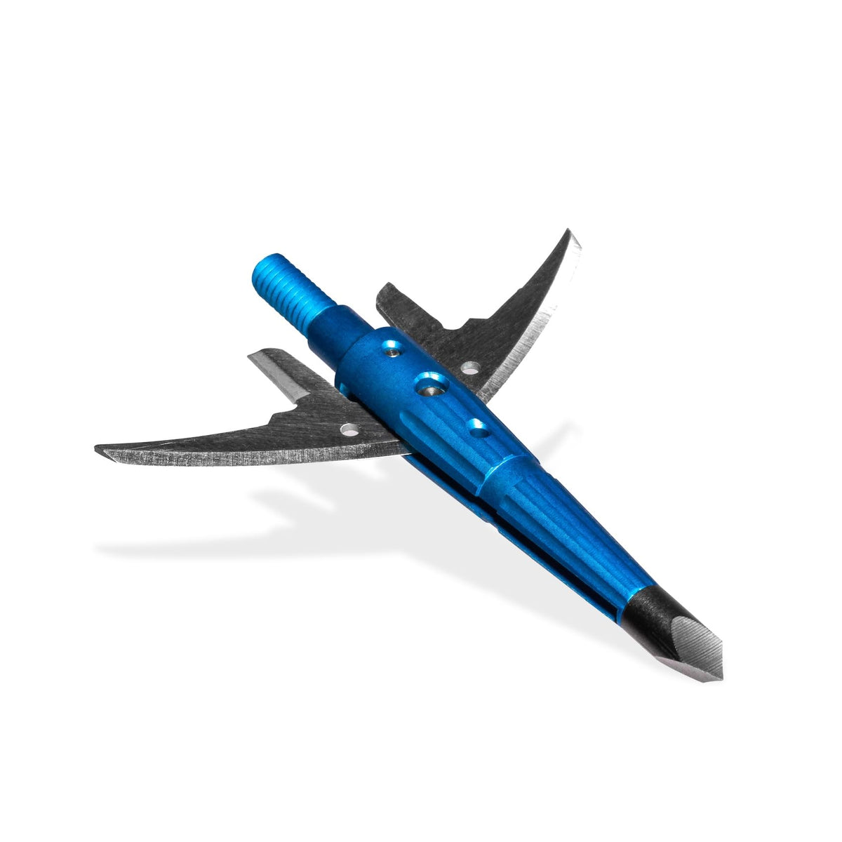 Swhacker #261 Levi Morgan Series 2-Blade Mechanical Broadheads, 100 Grain, 2.0" Cut, Expandable Broadhead, Archery Hunting Broadheads, 4 Pack, Blue