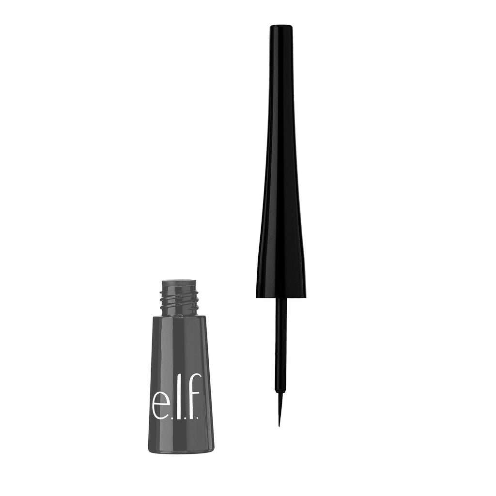 e.l.f. Liquid Eyeliner, High-pigment Liquid Eyeliner With Extra-Fine Brush Tip, Easy Glide Smudge-proof Formula, Midnight