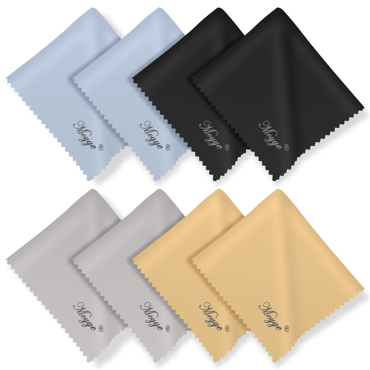 8 PCS Eyeglass Microfiber Cleaning Cloth for Glasses, 6 x7 in Cleaner