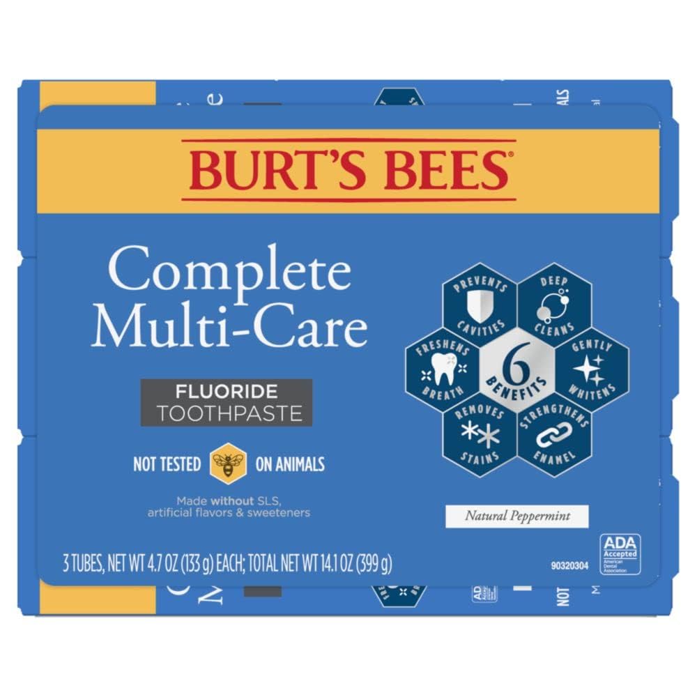 Buy now Burt's Bees Toothpaste Complete Multi Care, 4.7 oz, Pack of 3 at indiglob india