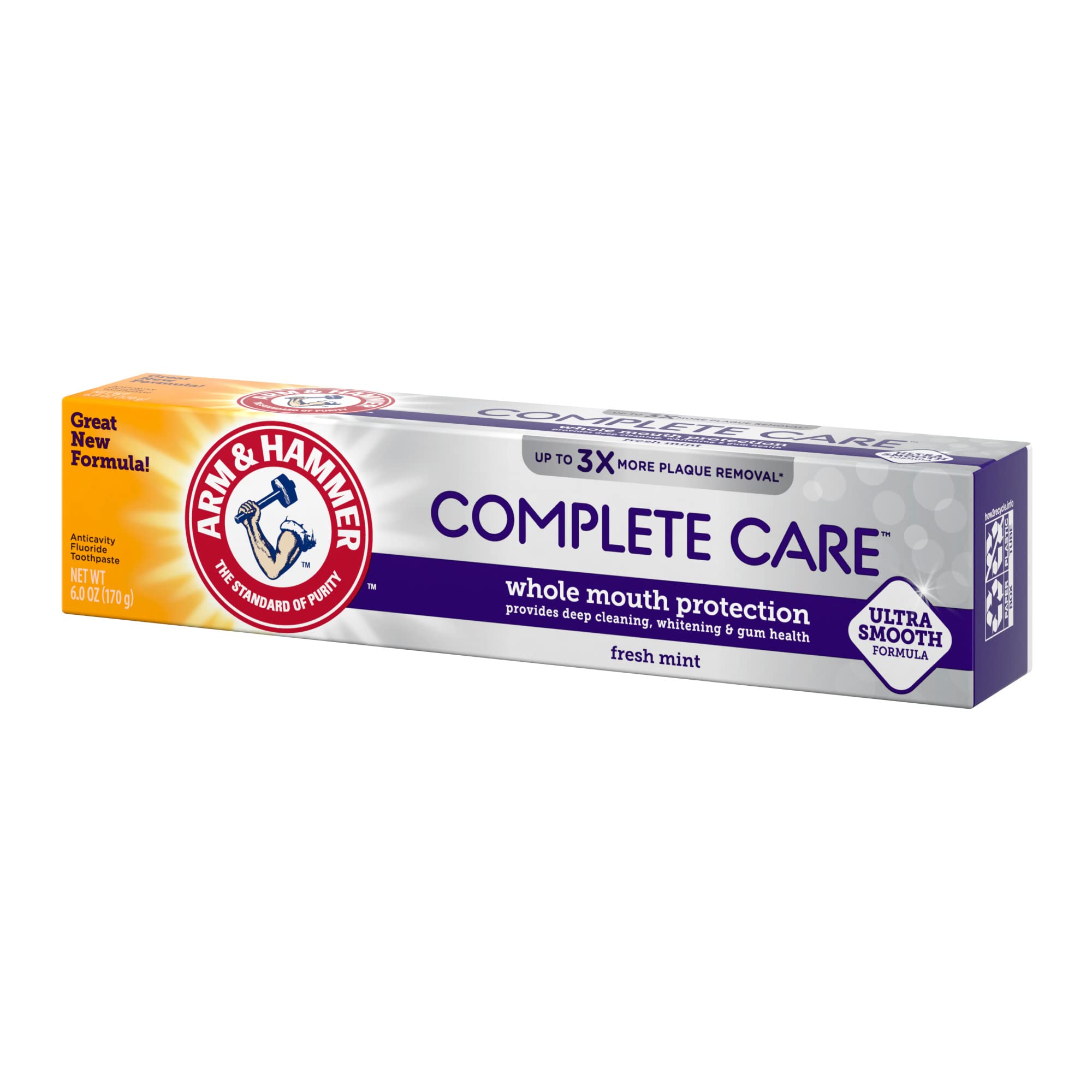 Buy now ARM & HAMMER Complete Care Toothpaste, Teeth Whitening Toothpaste, Fluoride, Whole Mouth Protection, Fresh Mint Flavor, 6.0 oz (Pack of 1) at indiglob india